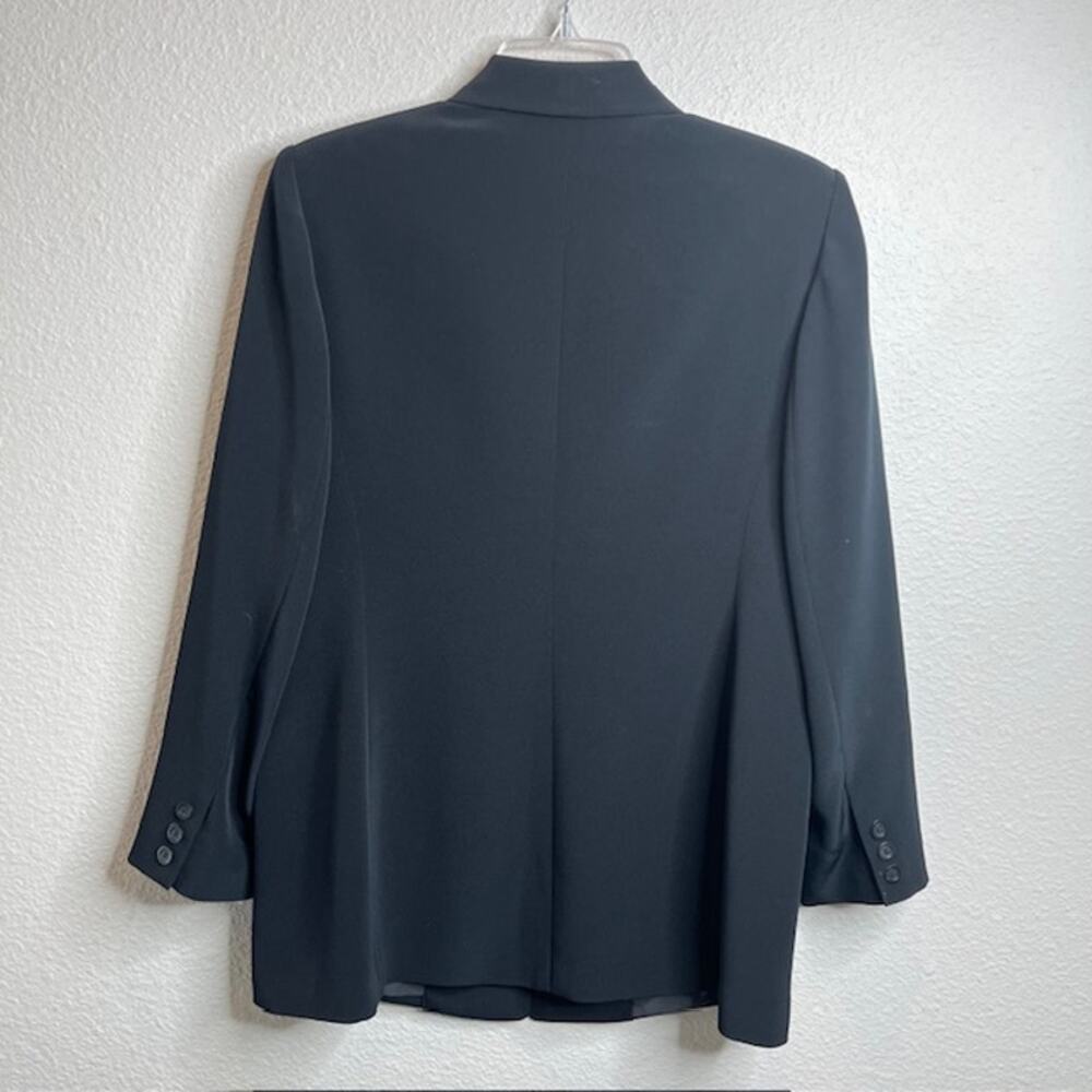 Talbots Petites Black Blazer Size 10P Tailored Dress Jacket Career Work - Picture 7 of 14